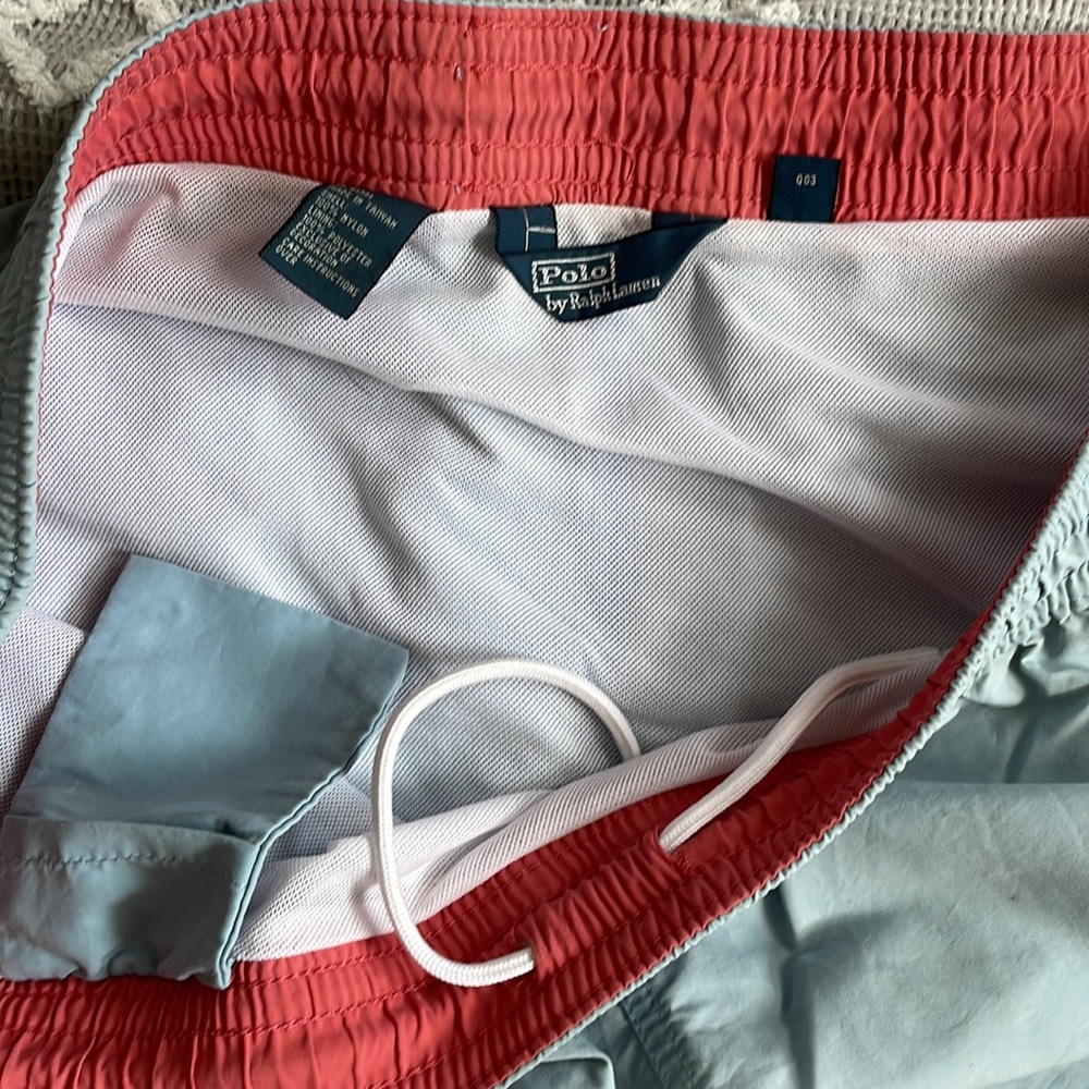 Men Polo by Ralph Lauren Swim Shorts XXL Baby Blue - Picture 3 of 4